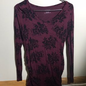 Maternity flower shirt